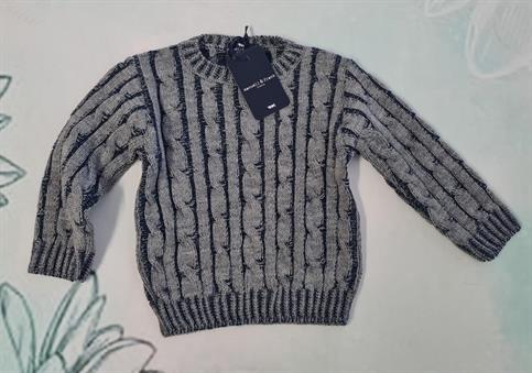 MAGLIA M&F MF4296B BABY TRECCE GRIGIO/ROYAL