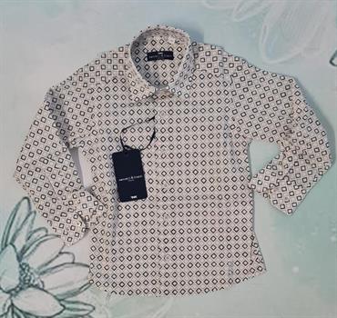 CAMICIA M&F MF3358B BABY ROMBI GRIGI0/CAMMELLO