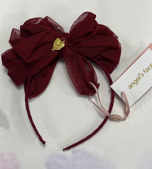 CERCHIETTO ANGEL'S FACE GLADY BABY BORDEAUX FIOCCO TULLE