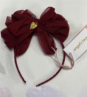 CERCHIETTO ANGEL'S FACE GLADY BABY BORDEAUX FIOCCO TULLE
