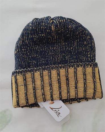 CAPPELLO CATYA 327708 GIALLO/BLU CON RISVOLTO JUNIOR