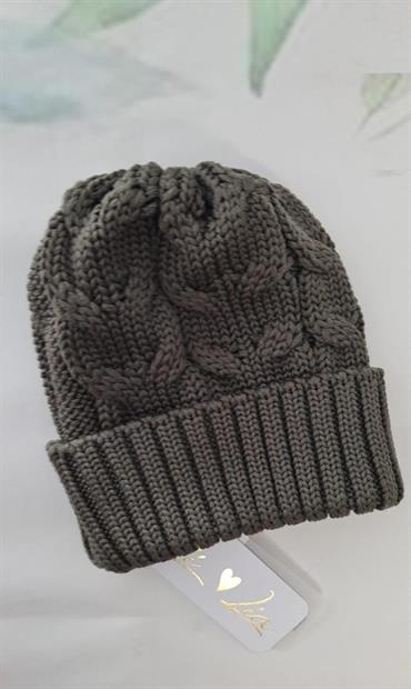 CAPPELLO CATYA 327714 VERDE TRECCIE RISVOLTO JUNIOR