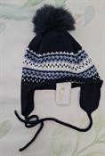 CAPPELLO CATYA 327614/1 BLU PONPON VOLPE LACCI BABY