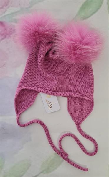 CAPPELLO CATYA 327588/F ROSA 2PONPON LACCI BABY
