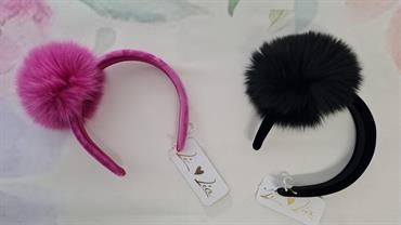 CERCHIETTI CATYA 327504 VELLUTO PONPON VOLPE BABY