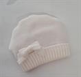 CUFFIA CATYA 327562 NEONATA FIOCCO VELLUTO PANNA