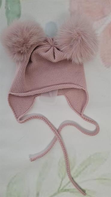 CAPPELLO CATYA 327588 BABY DOPPIO PON PON ROSA
