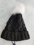 CAPPELLO M&F MFCP12PB BABY NERO POMPOM BIANCO