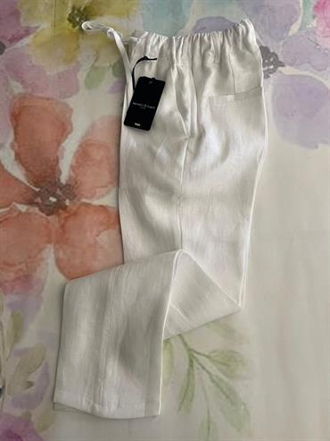 PANTALONE M&F MF1493R BIANCO LINO JUNIOR