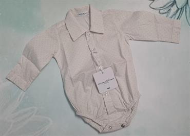 CAMICIA BODY MANUELL&FRANK MF3386I NEONATO PANNA E TORTORA