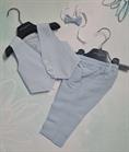 COMPLETO MANUELL&FRANK MF5270I NEONATO GILET PANT PAPILLON AZZUR