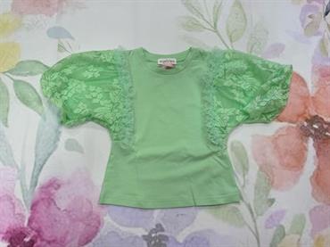 T-SHIRT MC ANGEL'S FACE BABY VIVIAN LACE SLEEVE TOP GREEN