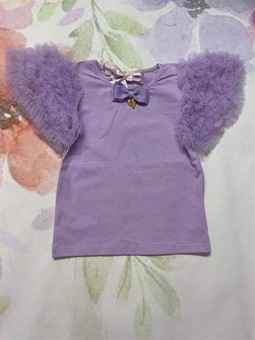 T-SHIRT MC ANGEL'S FACE BABY LEXIE TULLE SLEEVE TOP LILAC