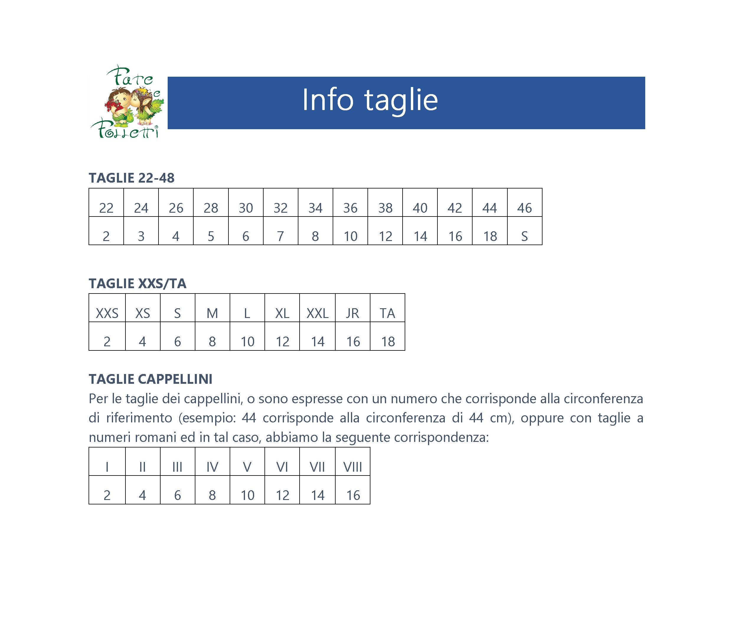 info-taglie